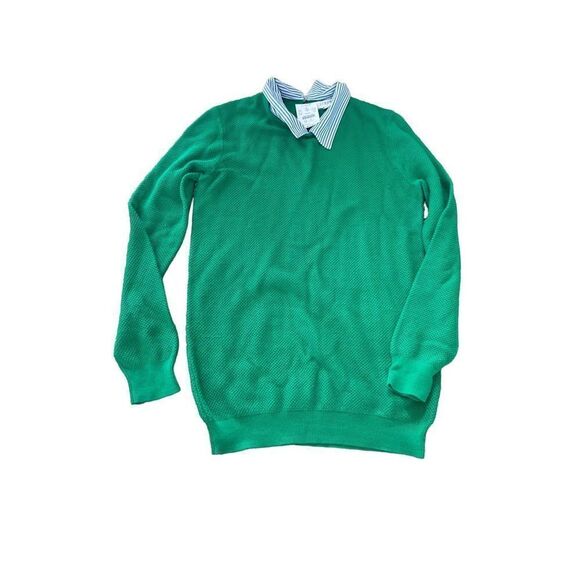 J. Crew Women’s XXS Pullover Collared Long Sleeve Green Sweater NWT MSRP:65 - Picture 2 of 5